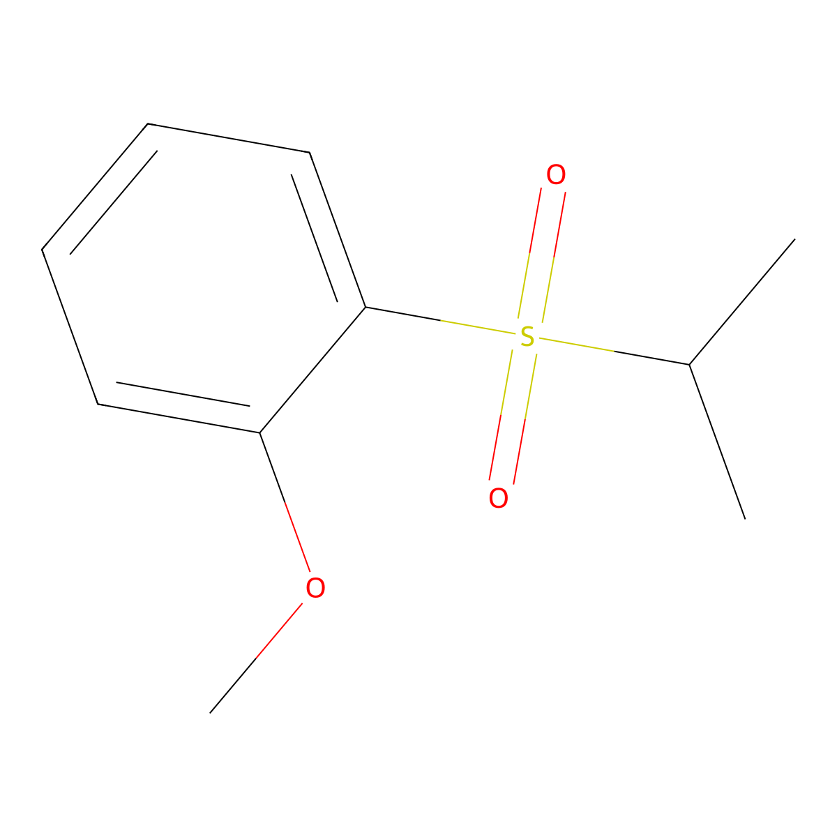 1-Methoxy-2-[(1-methylethyl)sulfonyl]benzene molecular structure, CAS 34257-60-8