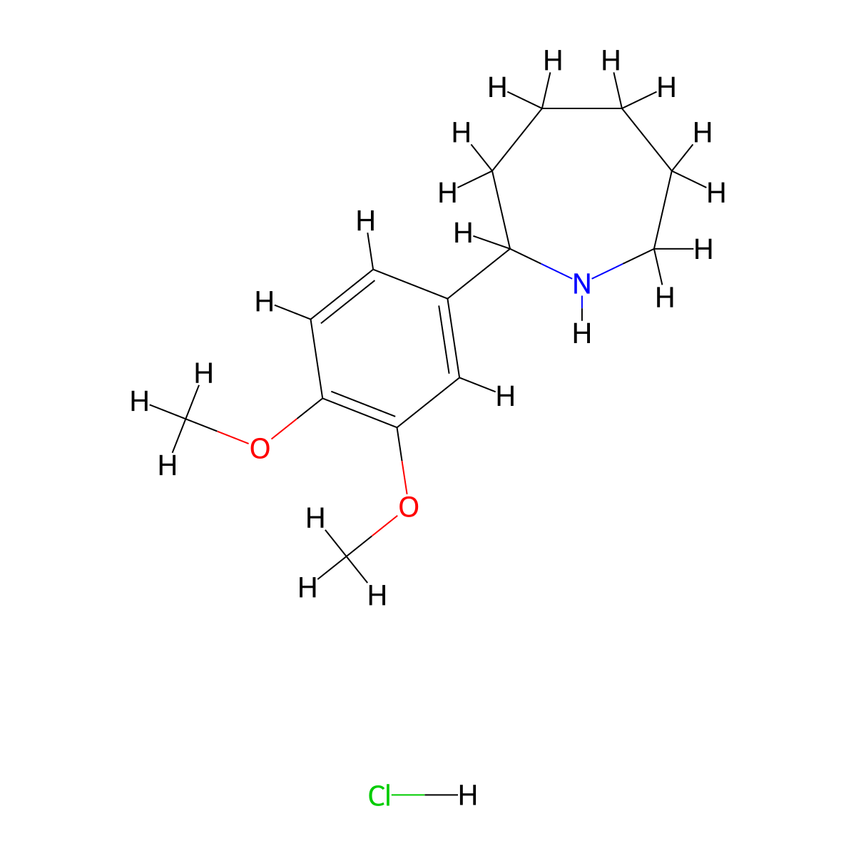 2-(3,4-Dimethoxyphenyl)azepane hydrochloride molecular structure, CAS 34258-22-5