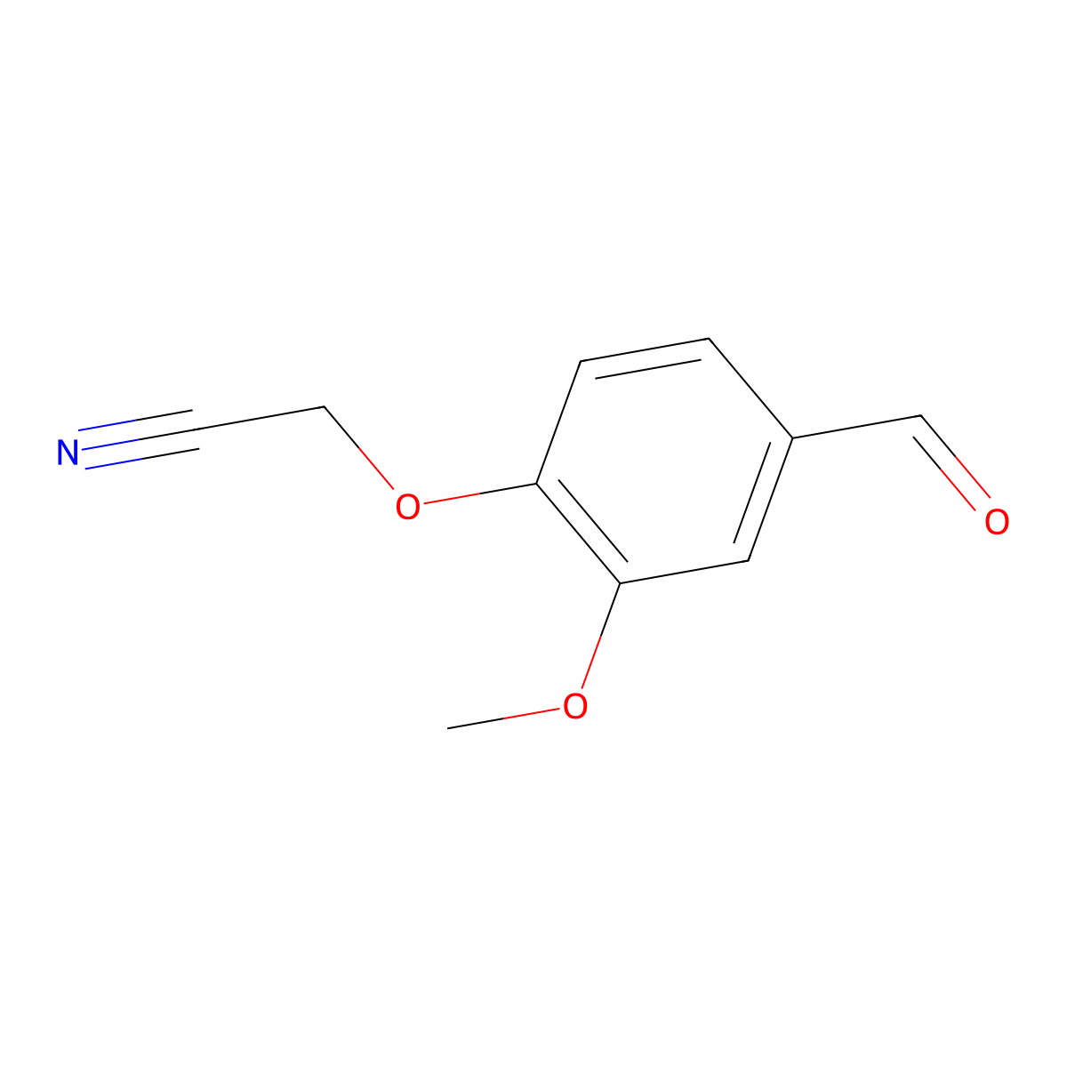 (4-Formyl-2-methoxyphenoxy)acetonitrile molecular structure, CAS 342592-62-5