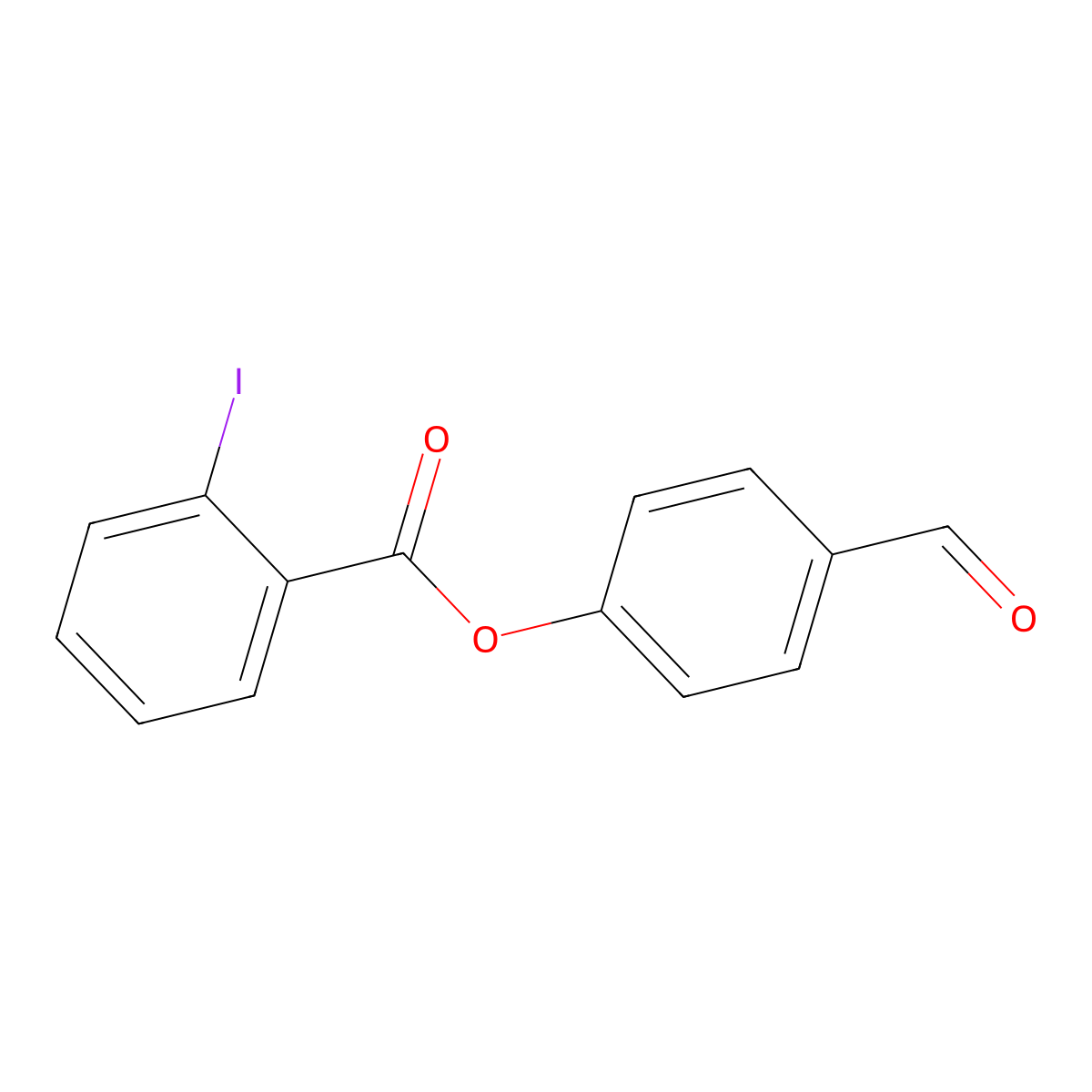 4-Formylphenyl 2-iodobenzoate molecular structure, CAS 342592-73-8