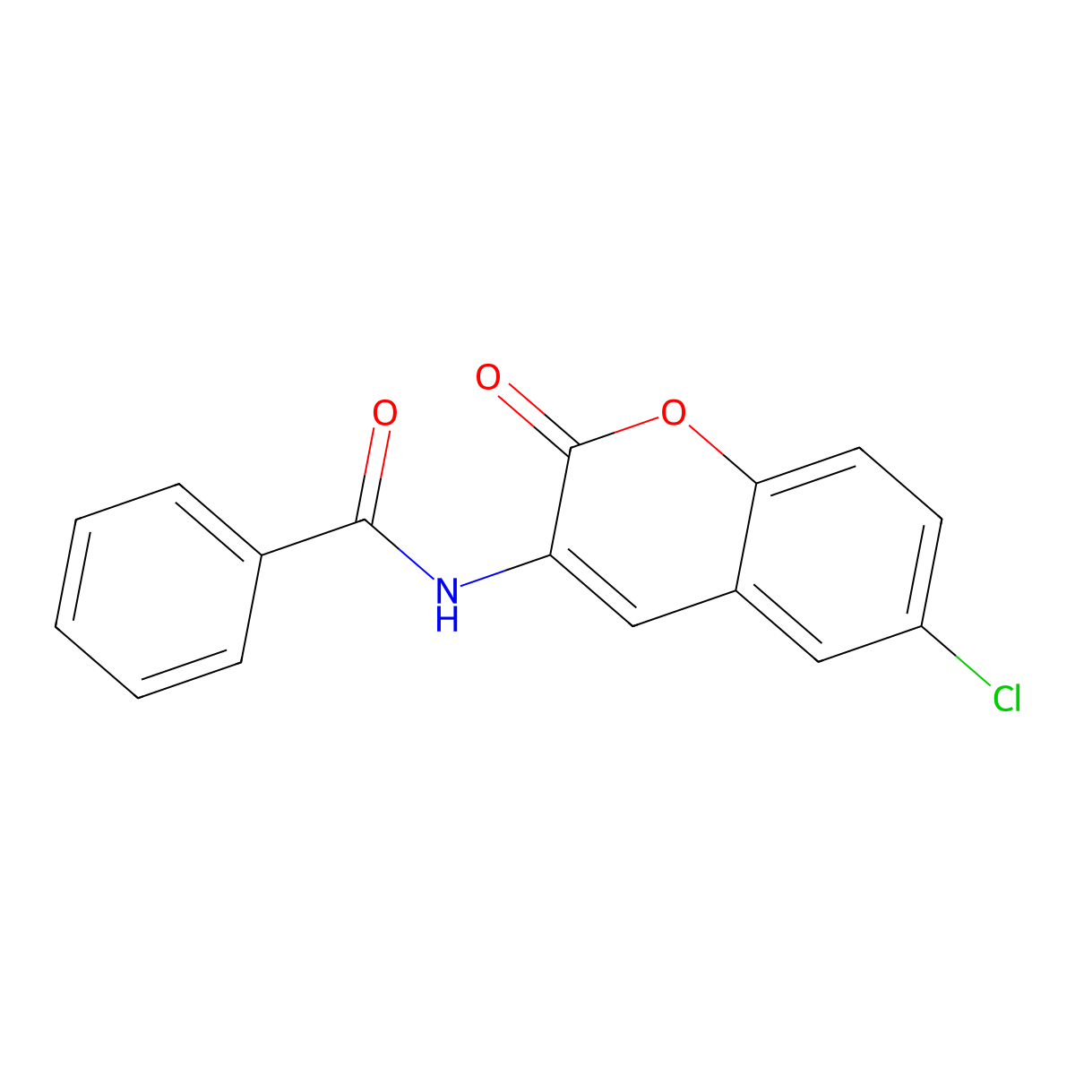 N-(6-chloro-2-oxochromen-3-yl)benzamide molecular structure, CAS 342593-92-4