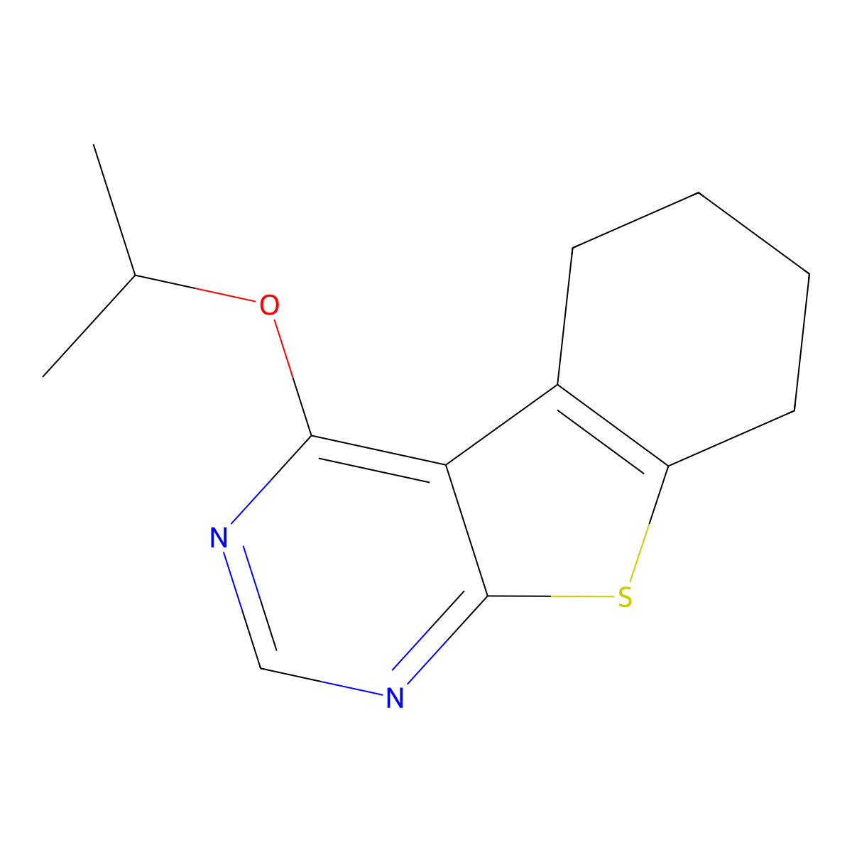 4-Propan-2-yloxy-5,6,7,8-tetrahydro-[1]benzothiolo[2,3-d]pyrimidine molecular structure, CAS 342595-16-8