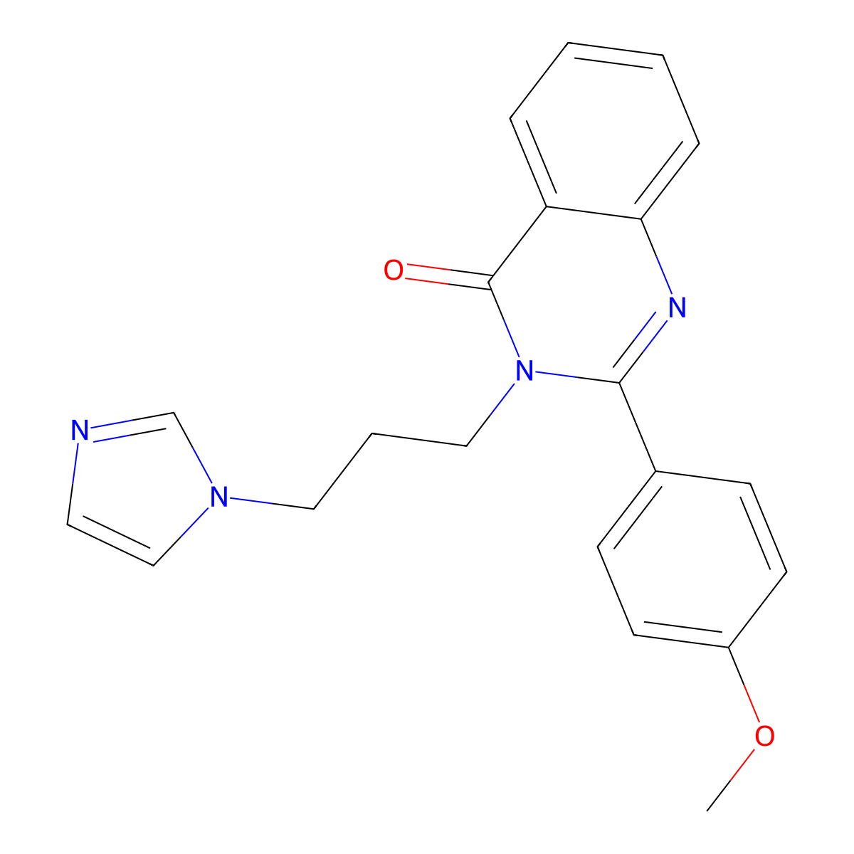 3-(3-Imidazol-1-ylpropyl)-2-(4-methoxyphenyl)quinazolin-4-one molecular structure, CAS 342596-37-6