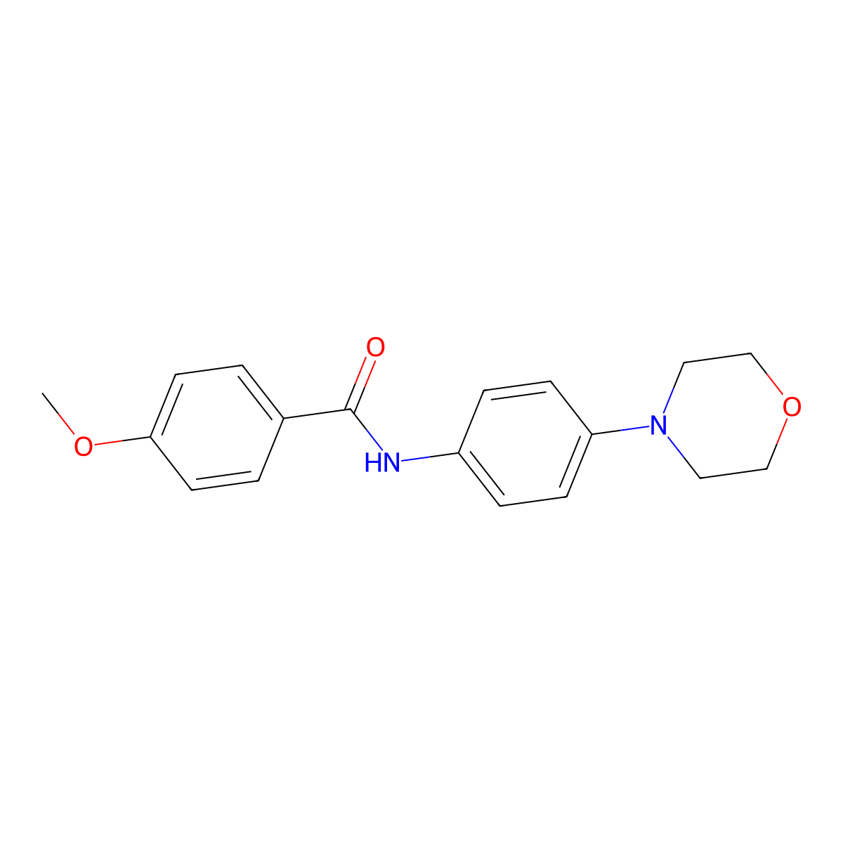 4-methoxy-N-(4-morpholinophenyl)benzamide molecular structure, CAS 342596-73-0