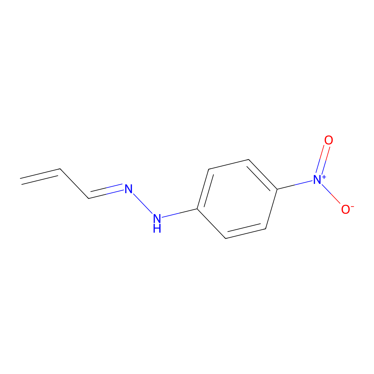 2-Propenal, 2-(4-nitrophenyl)hydrazone molecular structure, CAS 3426-28-6