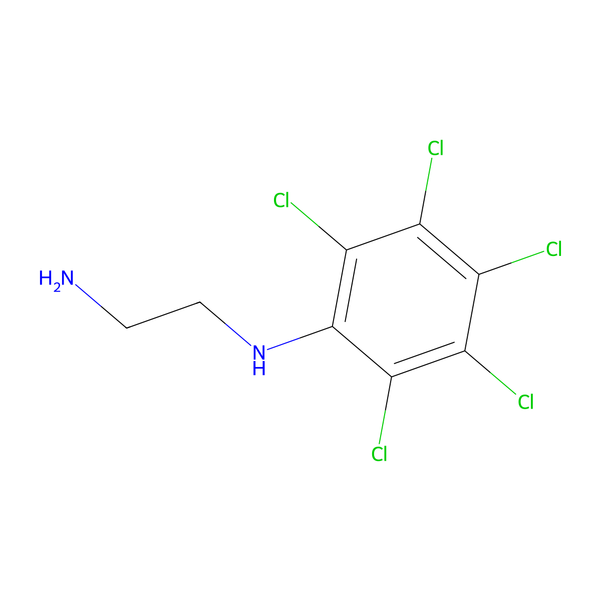 N-(2-Aminoethyl)-N-(pentachlorophenyl)amine molecular structure, CAS 3426-65-1