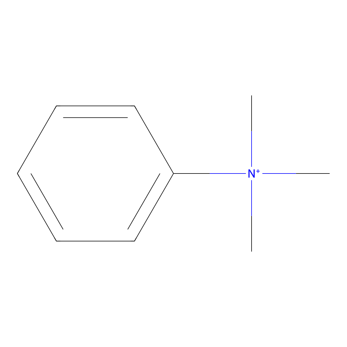 Phenyltrimethylammonium molecular structure, CAS 3426-74-2