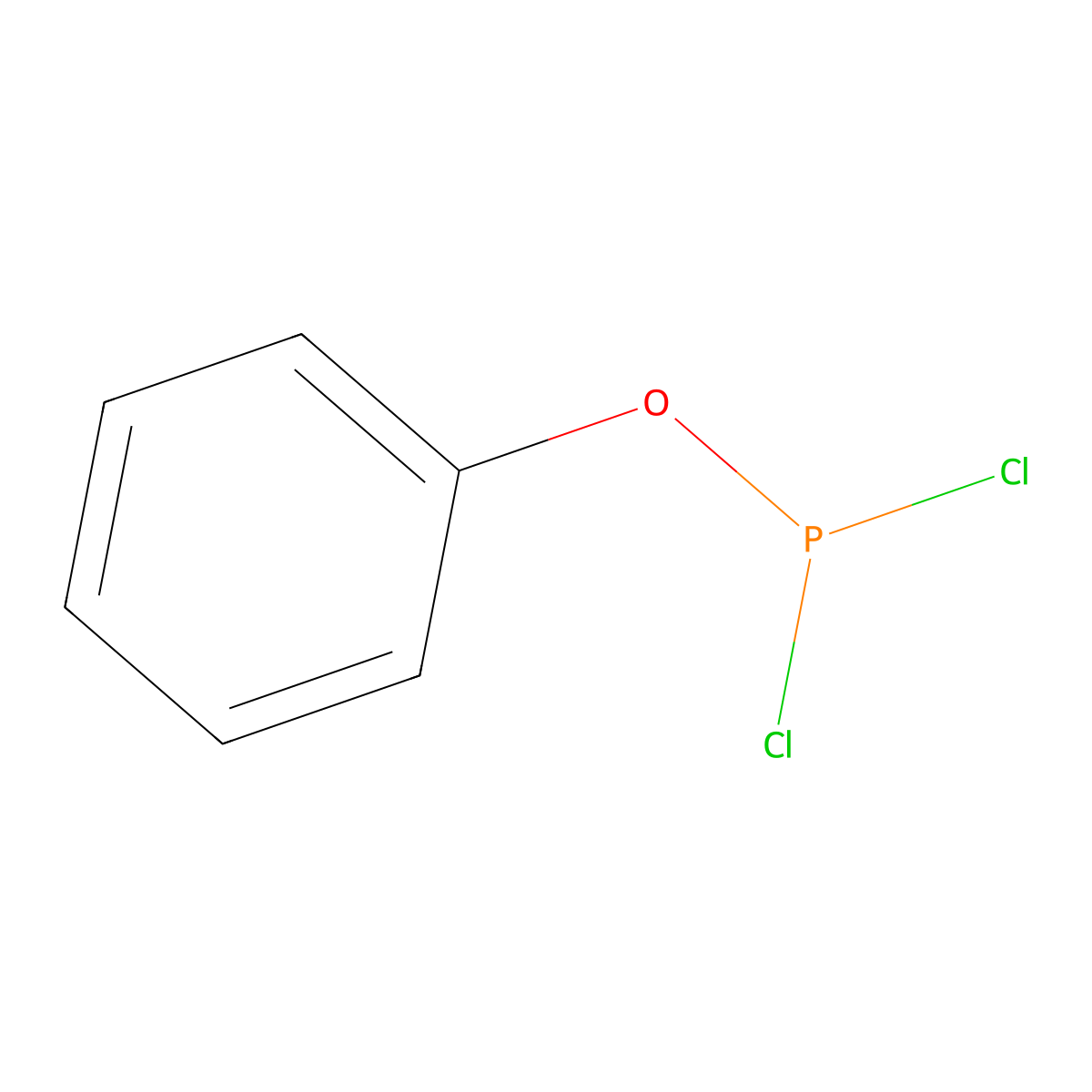 Phosphorodichloridous acid, phenyl ester molecular structure, CAS 3426-89-9