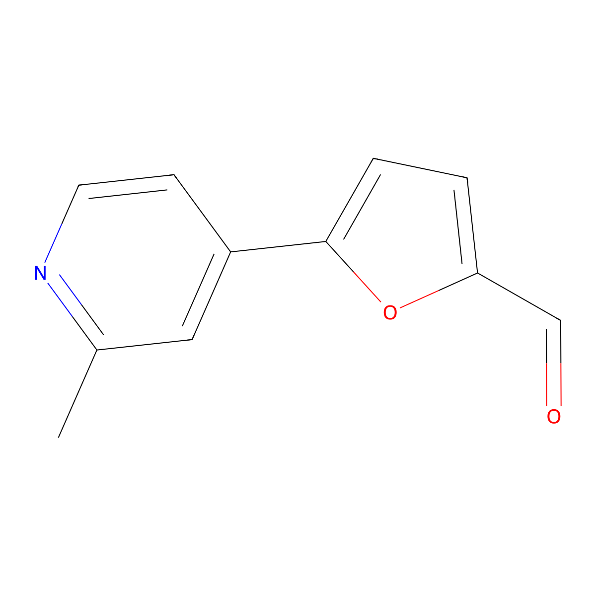 5-(2-Methyl-4-pyridinyl)furan-2-carbaldehyde molecular structure, CAS 342601-09-6