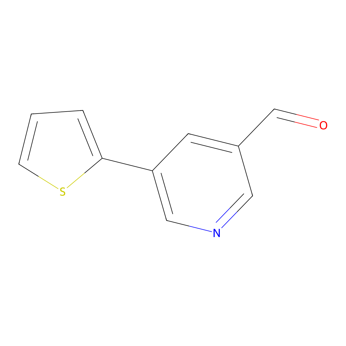 5-(Thiophen-2-yl)nicotinaldehyde molecular structure, CAS 342601-29-0