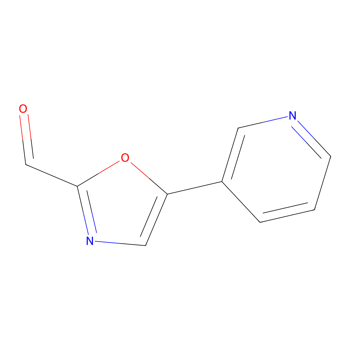 5-Pyridin-3-YL-oxazole-2-carbaldehyde molecular structure, CAS 342601-37-0