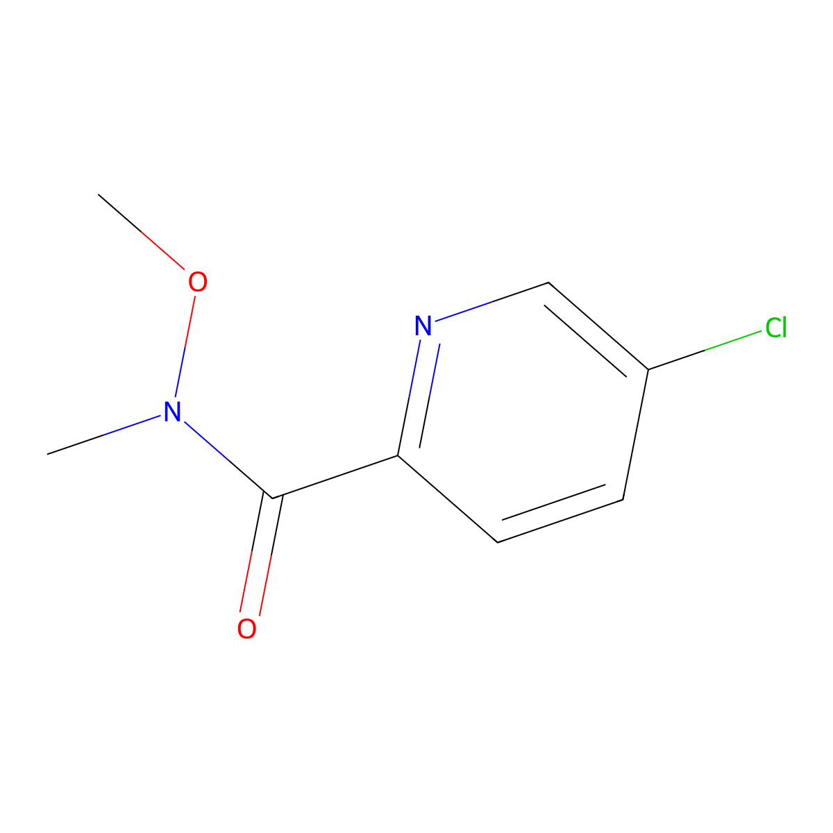 5-Chloro-n-methoxy-n-methylpicolinamide molecular structure, CAS 342601-76-7