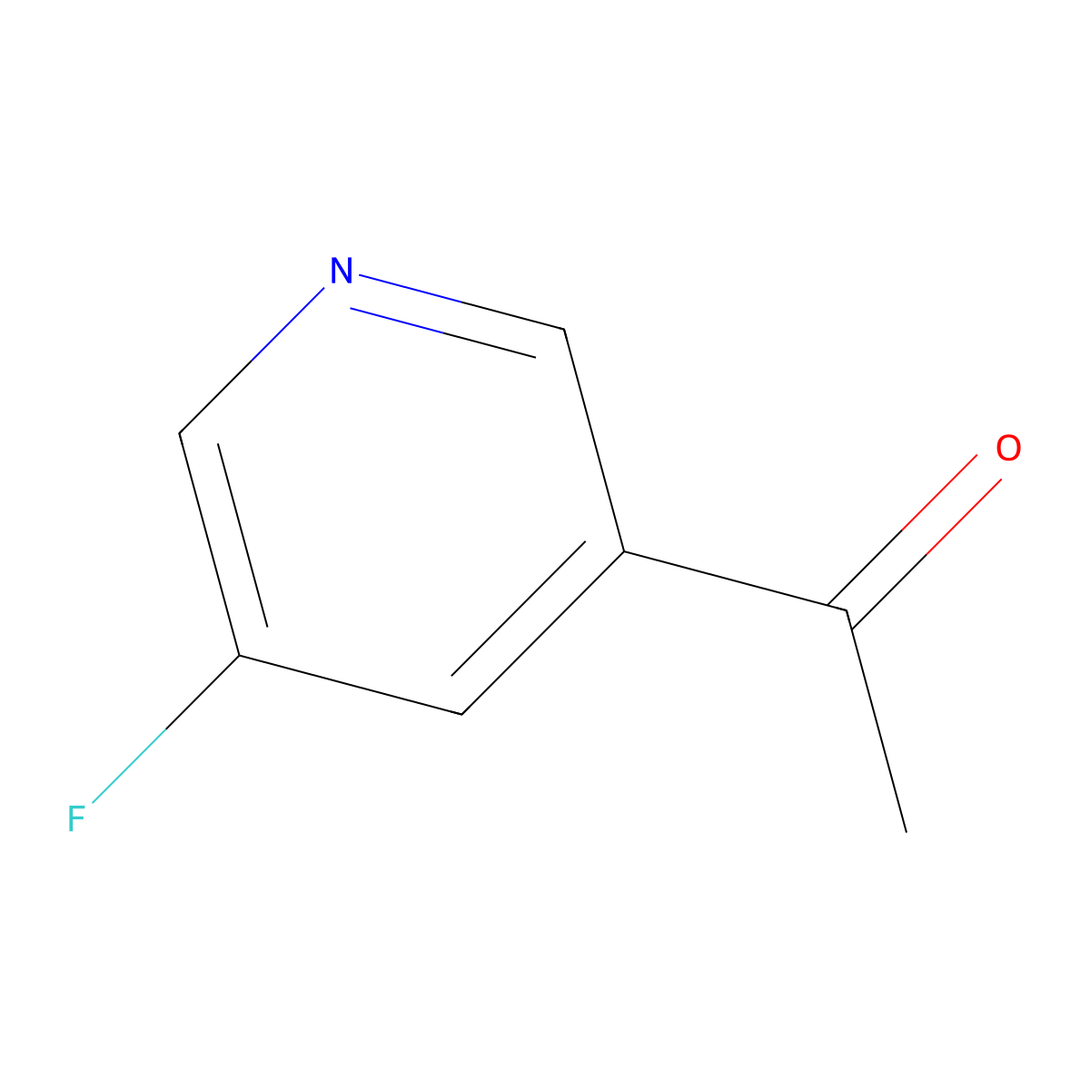 1-(5-Fluoropyridin-3-yl)ethanone molecular structure, CAS 342602-55-5