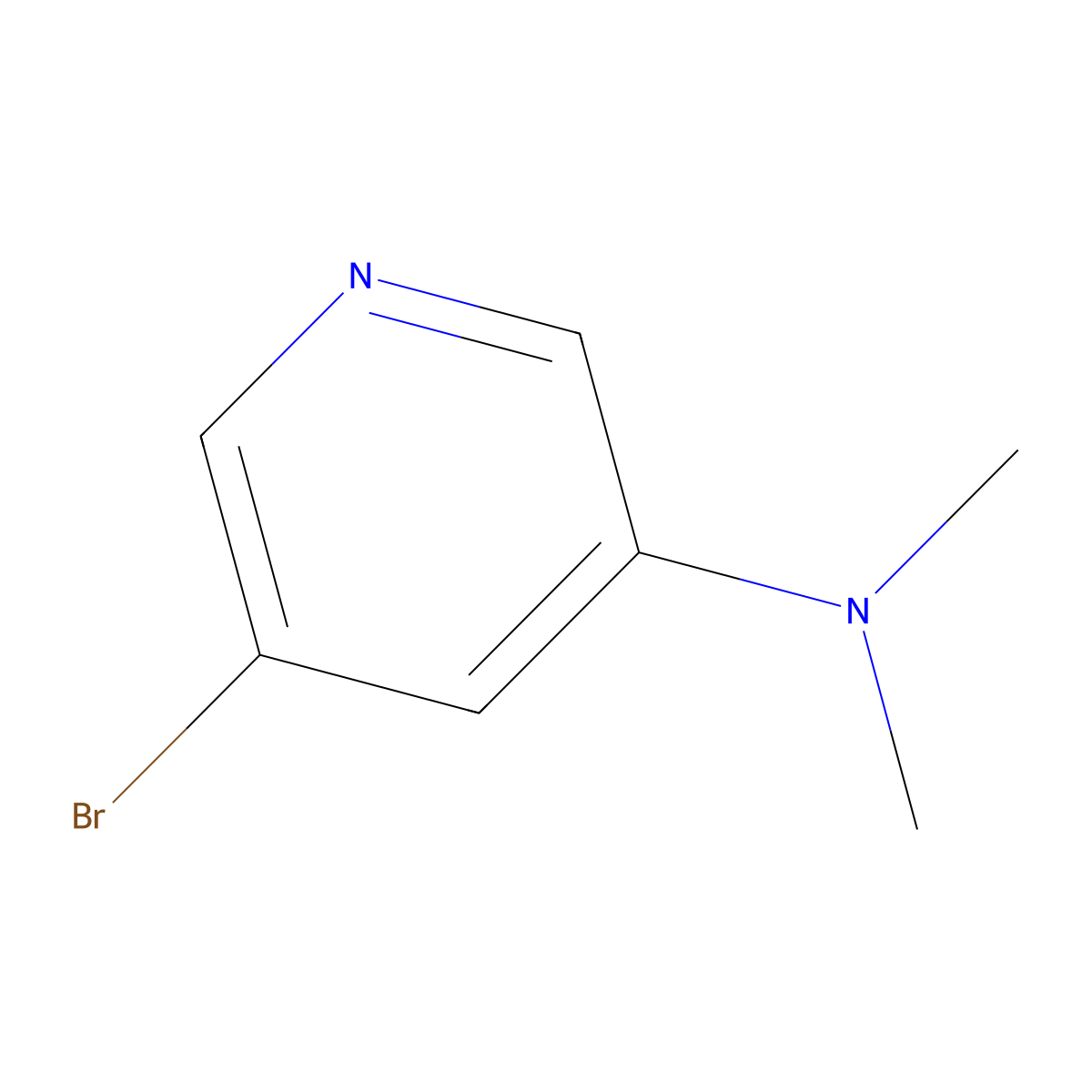 5-Bromo-N,N-dimethylpyridin-3-amine molecular structure, CAS 342602-87-3