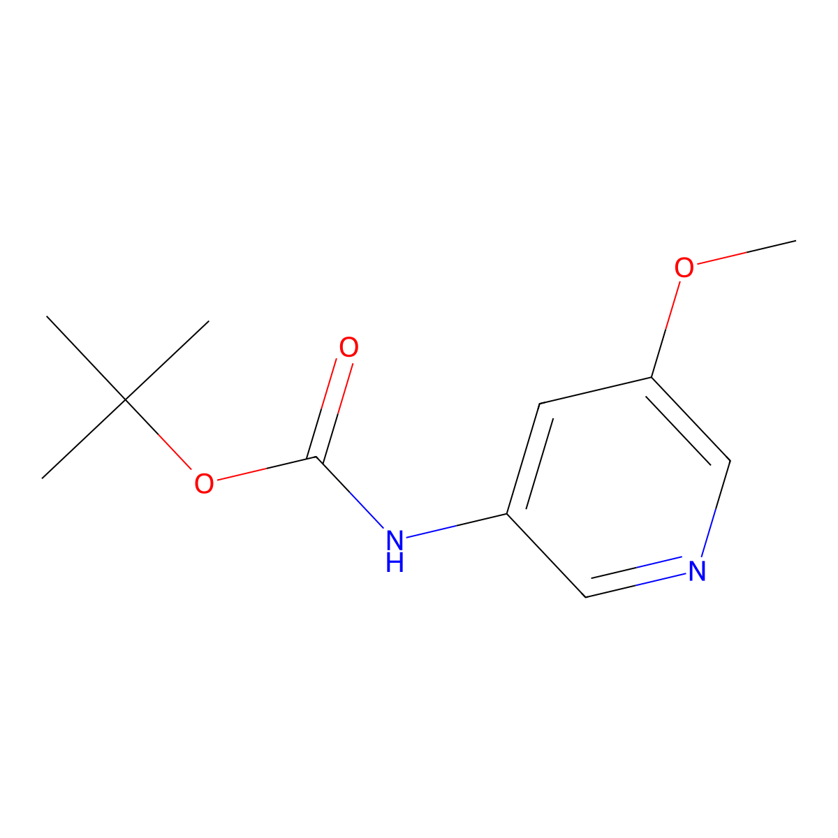 tert-Butyl 5-methoxypyridin-3-ylcarbamate molecular structure, CAS 342603-10-5