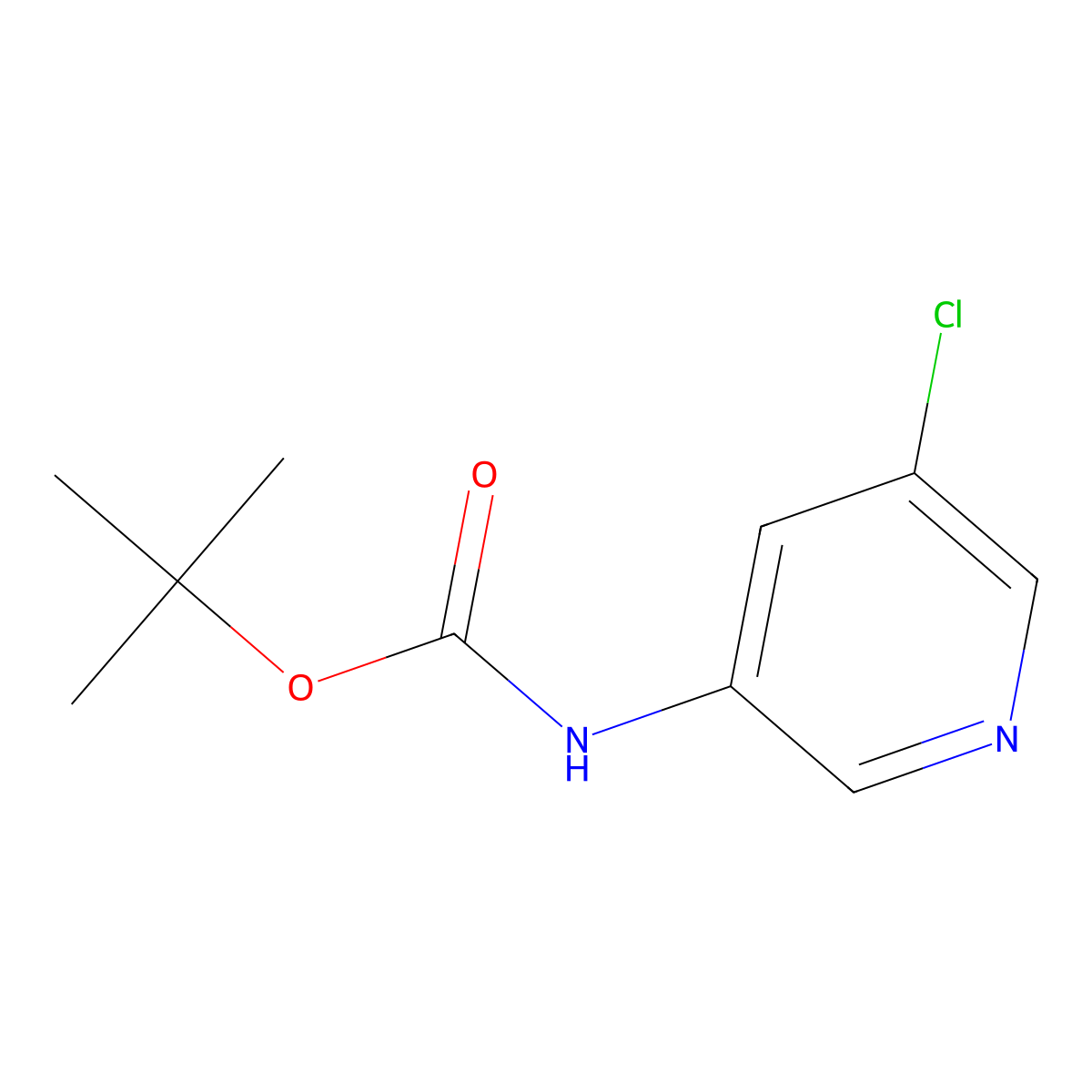 Tert-butyl (5-chloropyridin-3-YL)carbamate molecular structure, CAS 342603-15-0