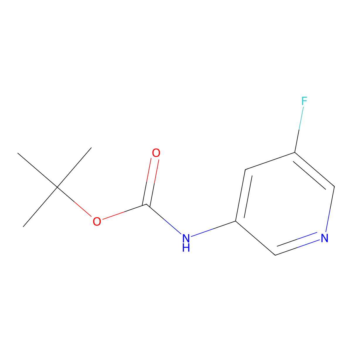 Tert-butyl (5-fluoropyridin-3-yl)carbamate molecular structure, CAS 342603-20-7