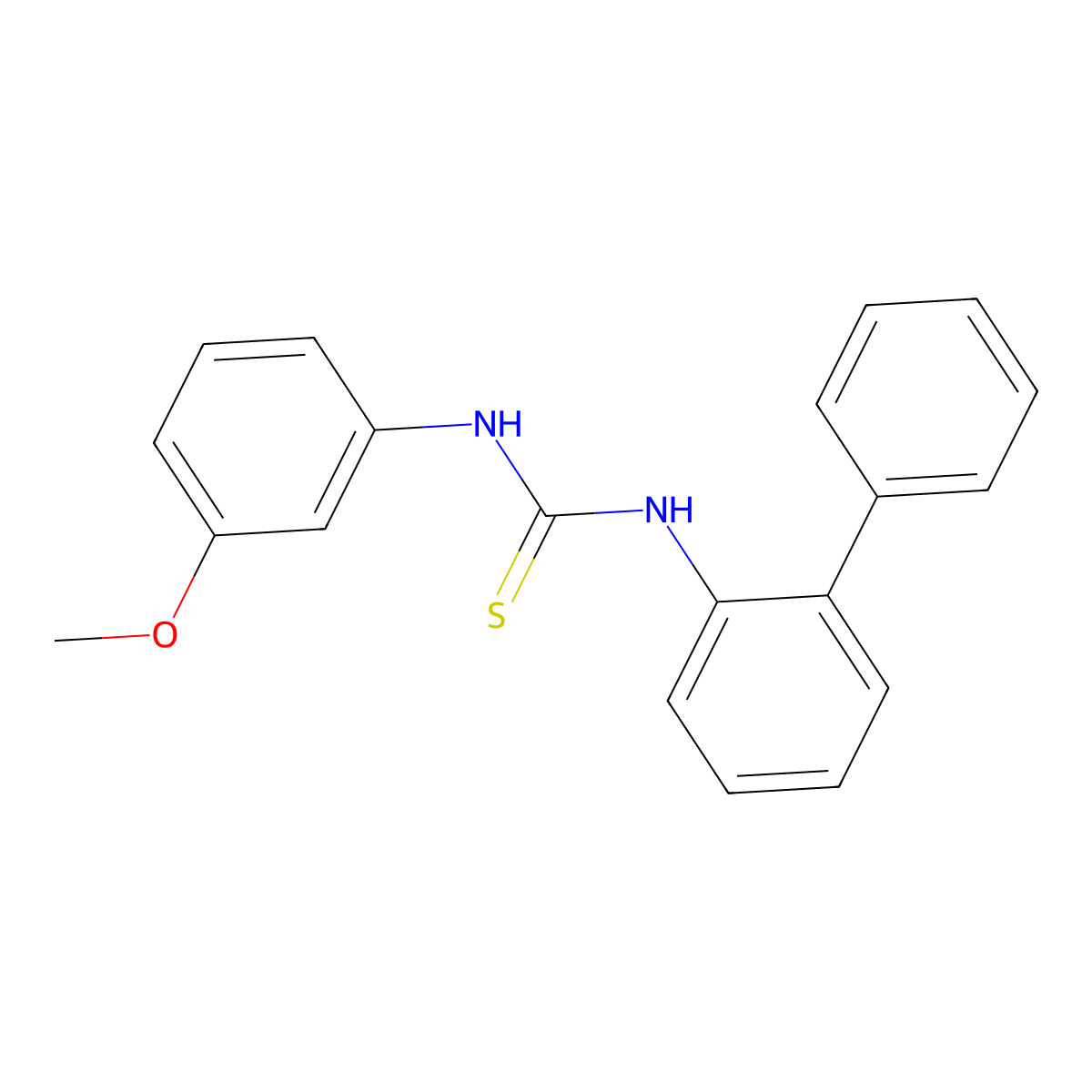 1-Biphenyl-2-yl-3-(3-methoxyphenyl)thiourea molecular structure, CAS 342603-94-5