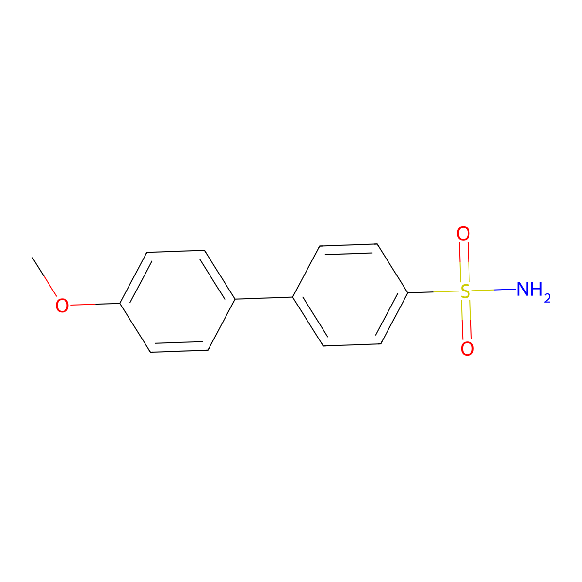 [1,1'-Biphenyl]-4-sulfonamide, 4'-methoxy- molecular structure, CAS 342612-89-9