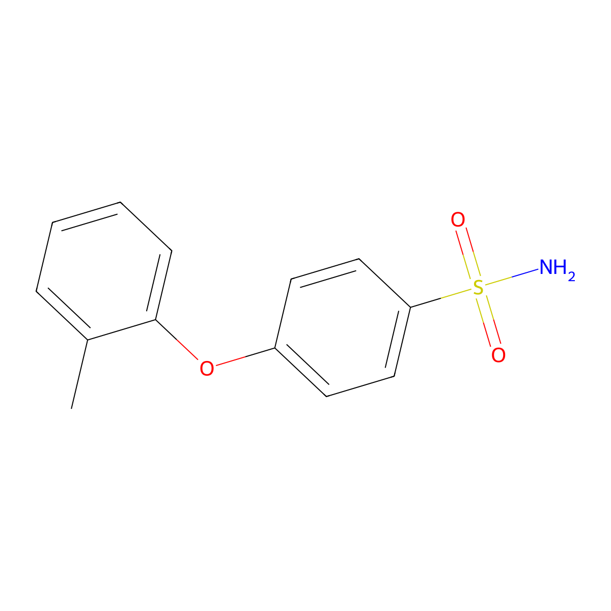 4-(2-Methylphenoxy)benzene-1-sulfonamide molecular structure, CAS 342612-91-3
