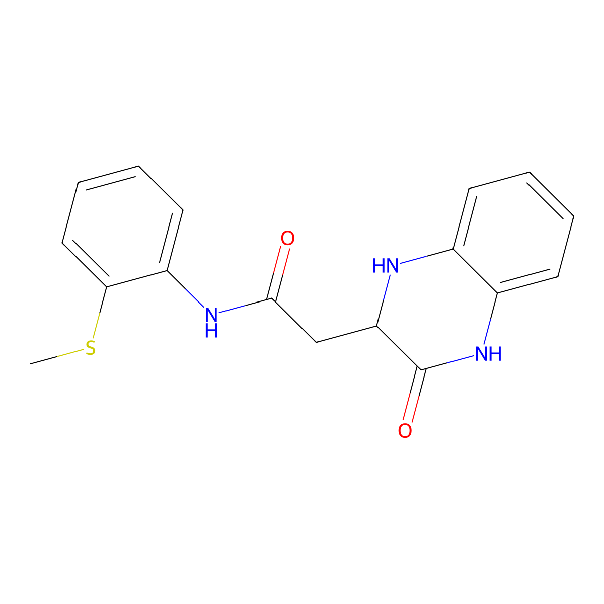 N-[2-(methylsulfanyl)phenyl]-2-(3-oxo-1,2,3,4-tetrahydroquinoxalin-2-yl)acetamide molecular structure, CAS 342615-41-2