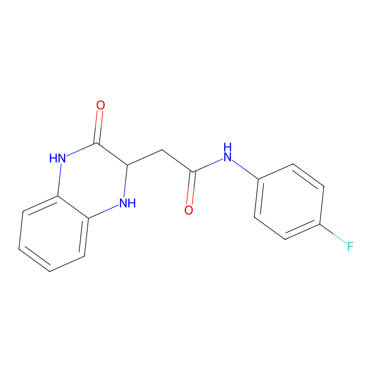 N-(4-fluorophenyl)-2-(3-oxo-1,2,3,4-tetrahydroquinoxalin-2-yl)acetamide molecular structure, CAS 342615-82-1