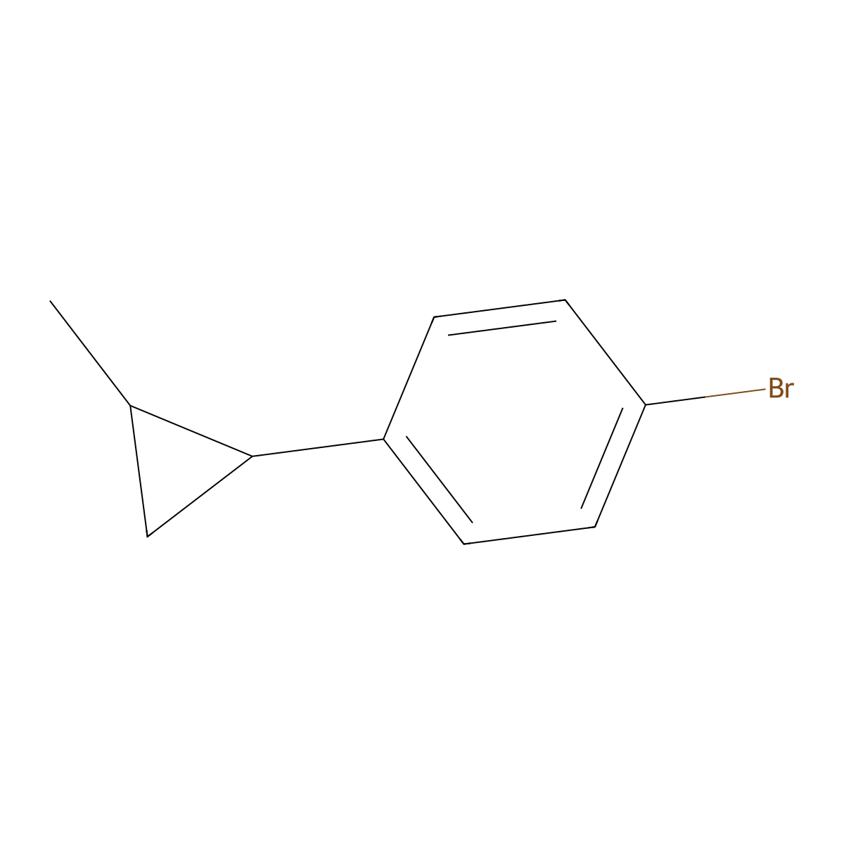 1-Bromo-4-(2-methylcyclopropyl)benzene molecular structure, CAS 342616-15-3