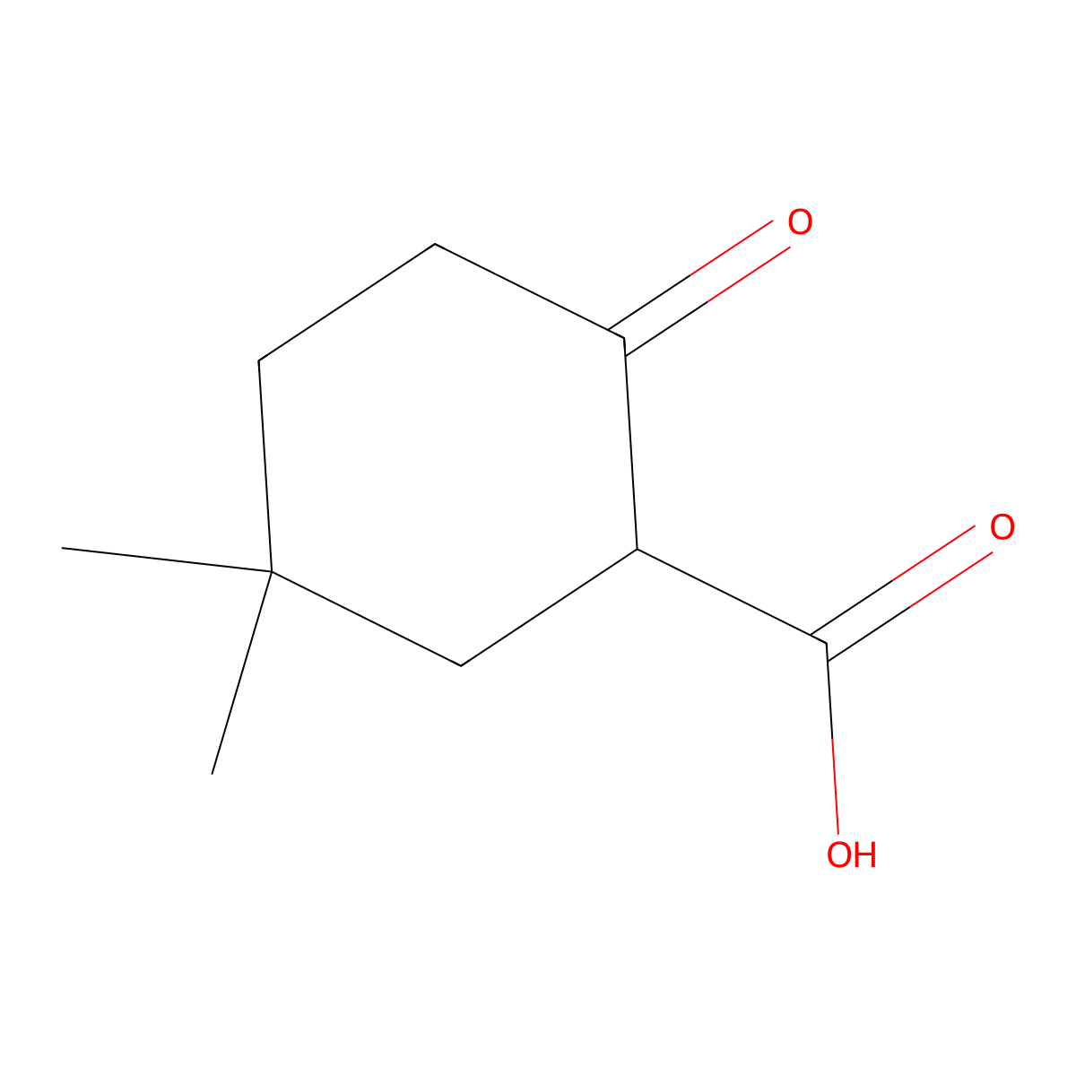 5,5-Dimethyl-2-oxocyclohexane-1-carboxylic acid molecular structure, CAS 342616-86-8