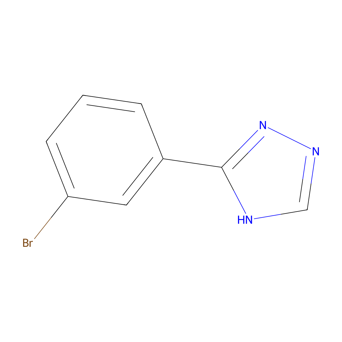 3-(3-Bromophenyl)-4H-1,2,4-triazole molecular structure, CAS 342617-08-7