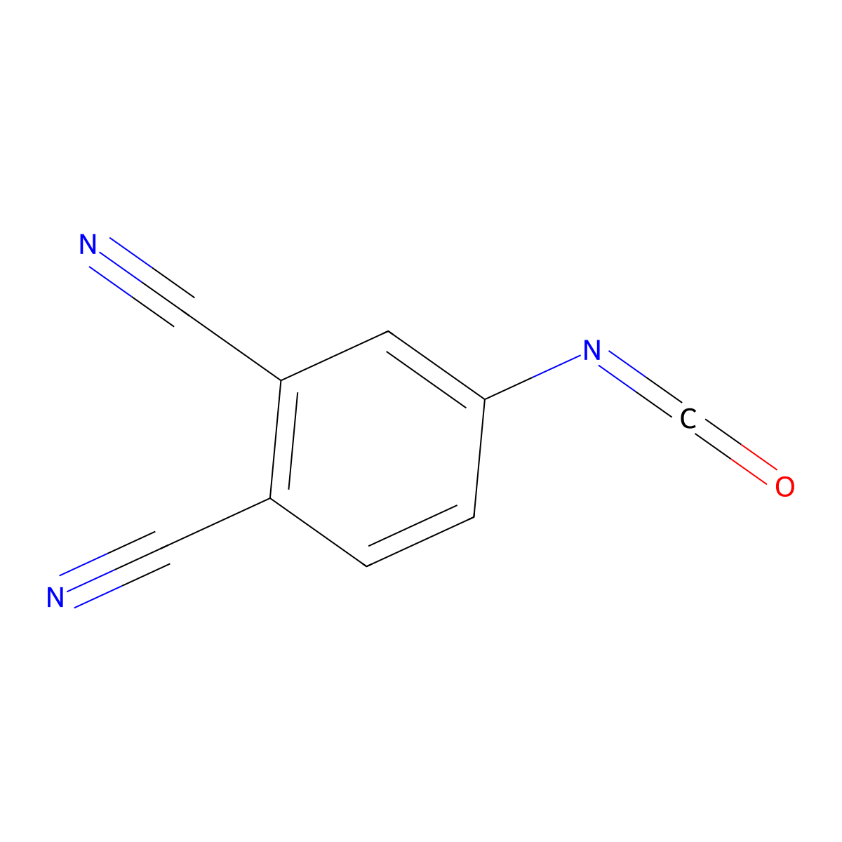 4-Isocyanatobenzene-1,2-dicarbonitrile molecular structure, CAS 342617-80-5