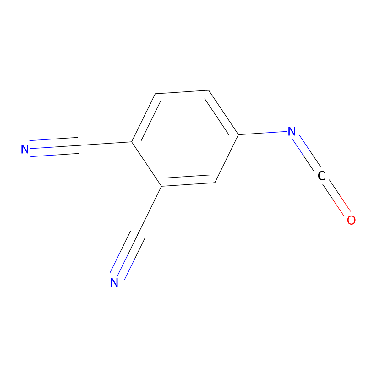 4-Isocyanatobenzene-1,2-dicarbonitrile molecular structure, CAS 342617-80-5