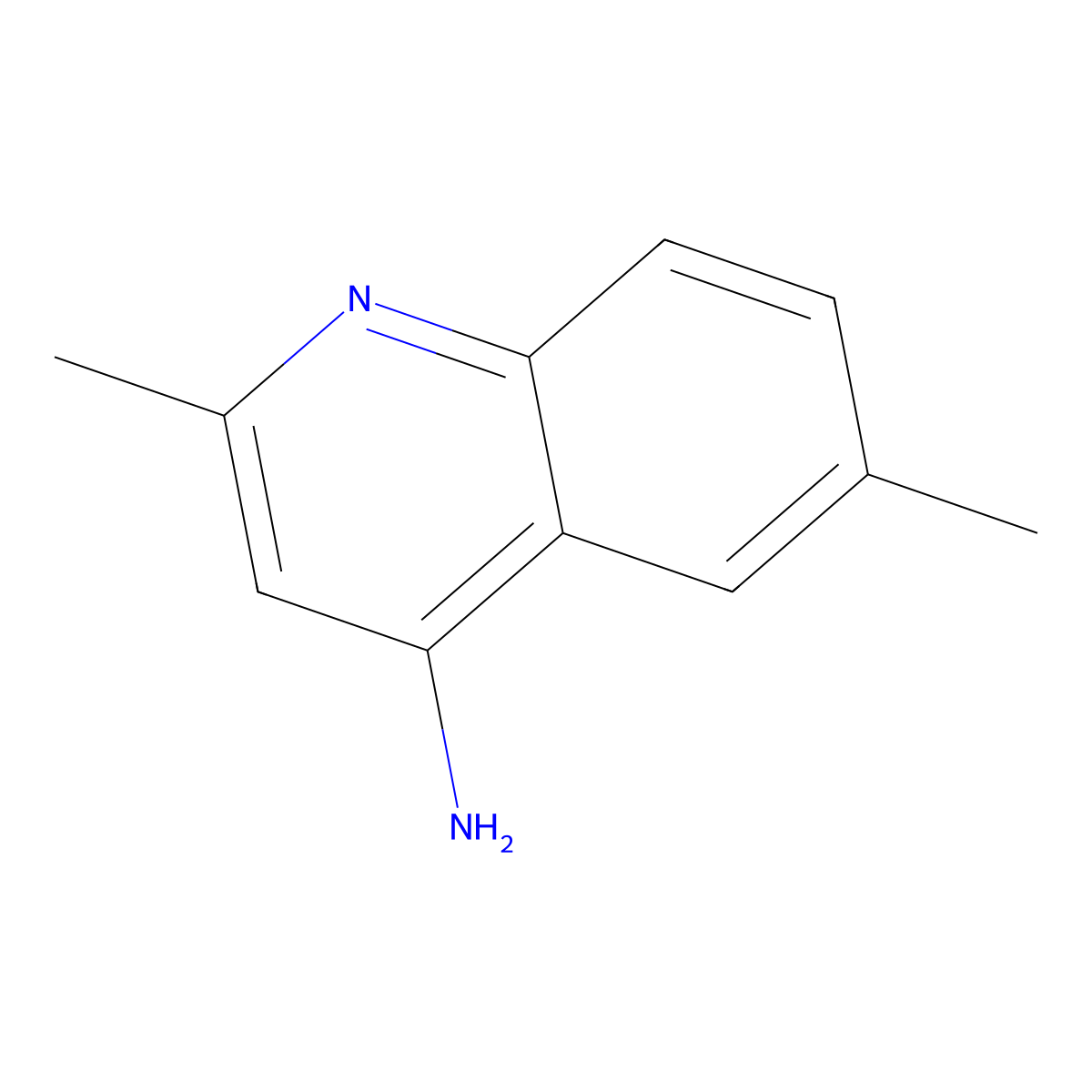 4-Amino-2,6-dimethylquinoline molecular structure, CAS 342618-57-9