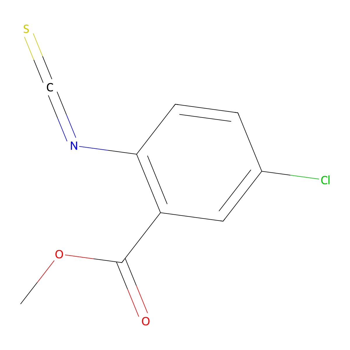 Methyl 5-chloro-2-isothiocyanatobenzoate molecular structure, CAS 342623-32-9
