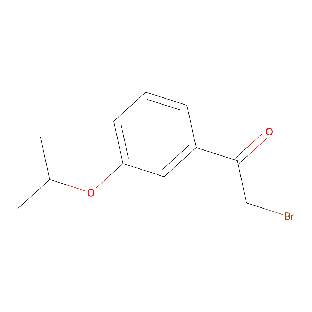 2-Bromo-1-{3-[(1-methylethyl)oxy]phenyl}ethanone molecular structure, CAS 342623-33-0