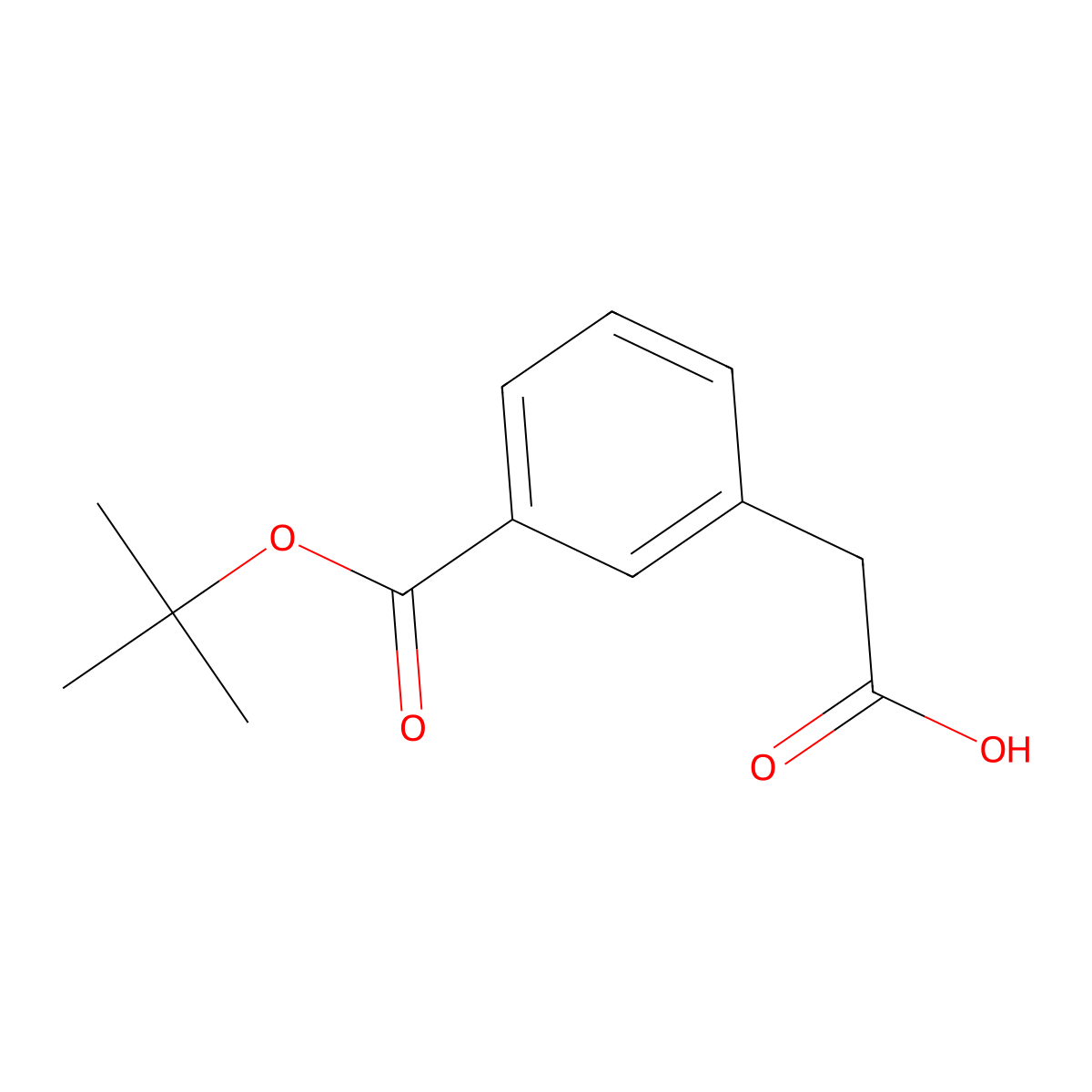 2-(3-((Tert-butoxy)carbonyl)phenyl)acetic acid molecular structure, CAS 342624-55-9