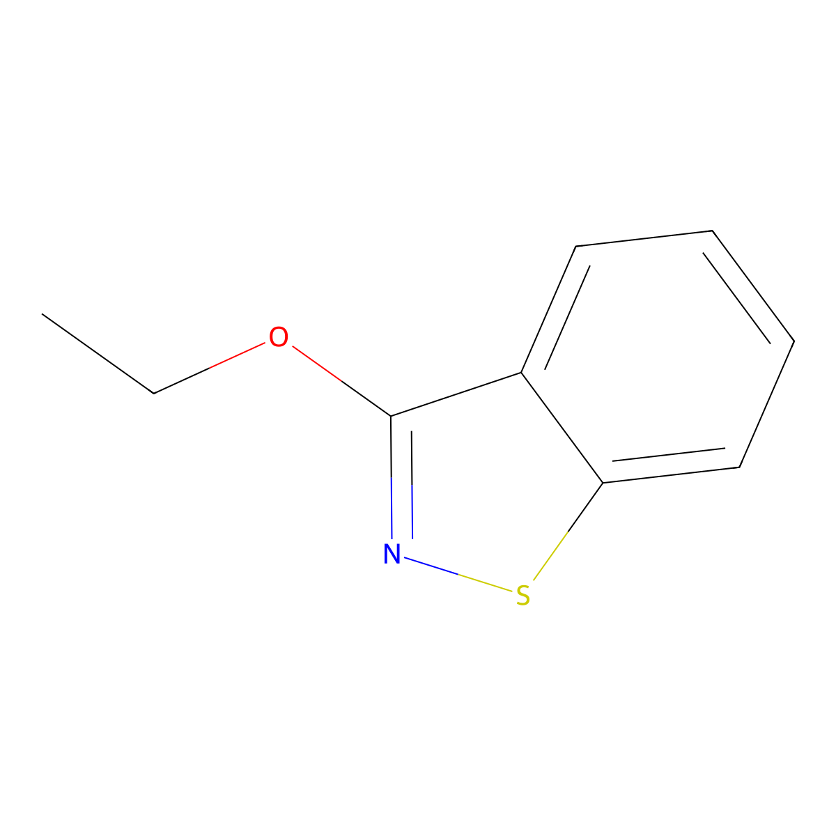 1,2-Benzisothiazole, 3-ethoxy- molecular structure, CAS 34263-64-4