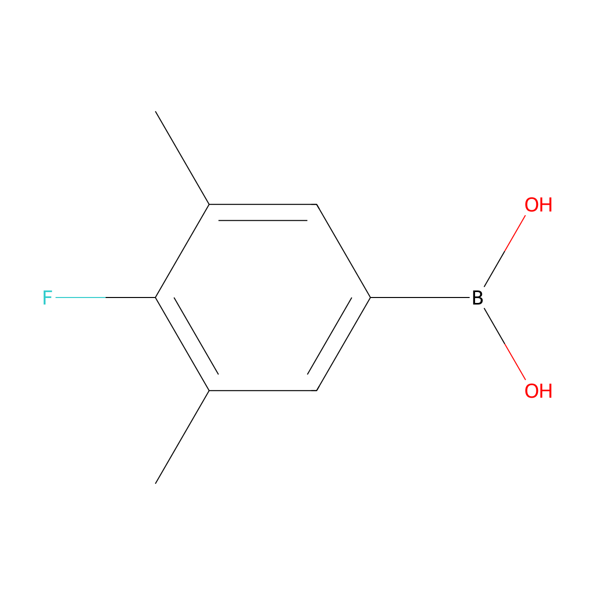 (4-Fluoro-3,5-dimethylphenyl)boronic acid molecular structure, CAS 342636-66-2