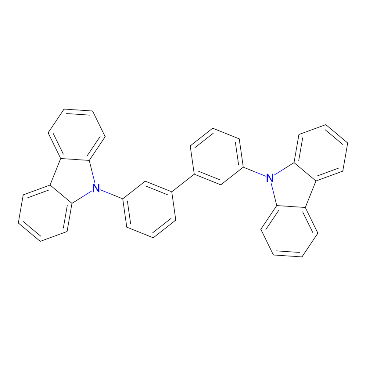 3,3'-Di(9H-carbazol-9-yl)-1,1'-biphenyl molecular structure, CAS 342638-54-4