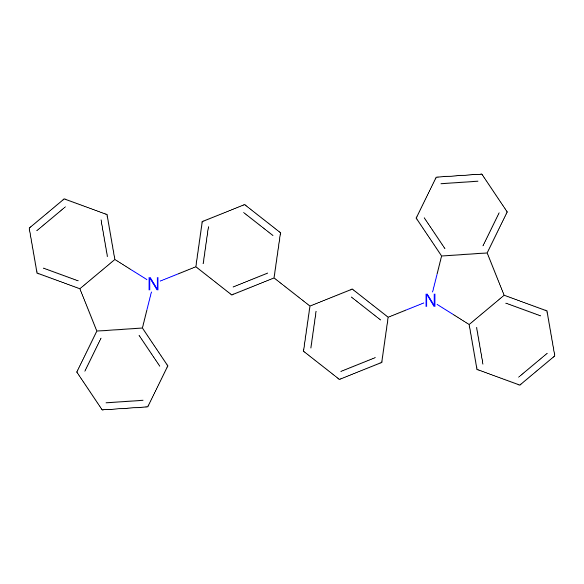 3,3'-Di(9H-carbazol-9-yl)-1,1'-biphenyl molecular structure, CAS 342638-54-4