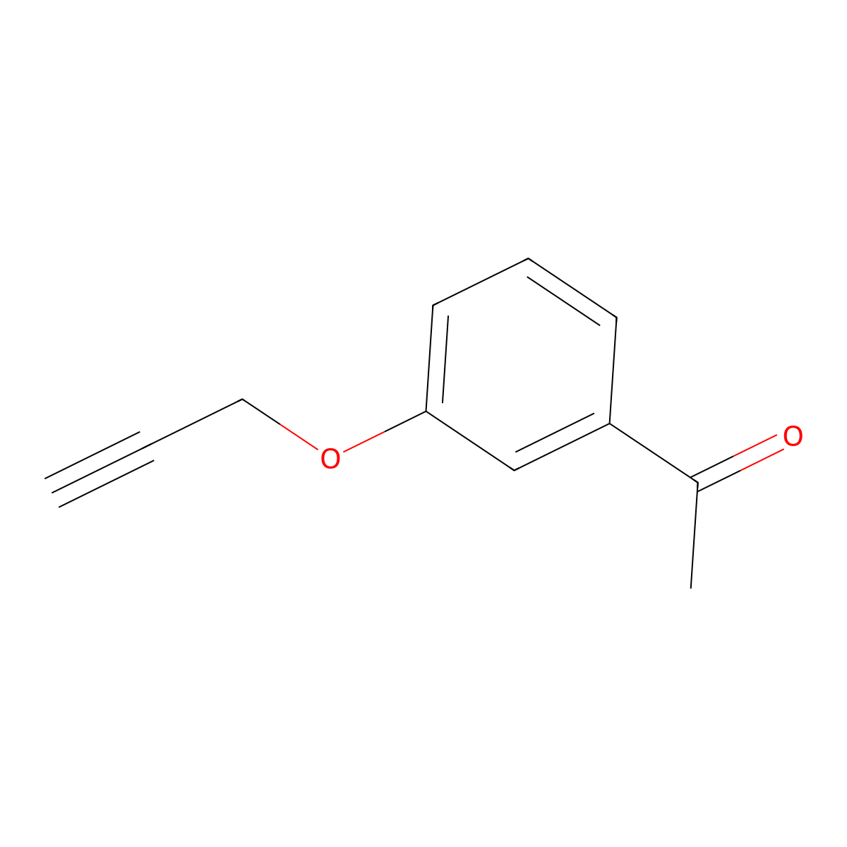 1-[3-(Prop-2-yn-1-yloxy)phenyl]ethan-1-one molecular structure, CAS 34264-13-6