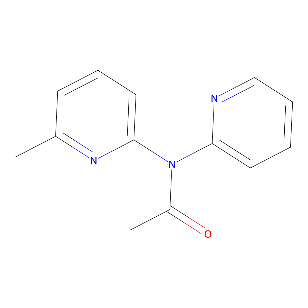 N-(6-Methylpyridin-2-yl)-N-(pyridin-2-yl)acetamide molecular structure, CAS 342653-90-1
