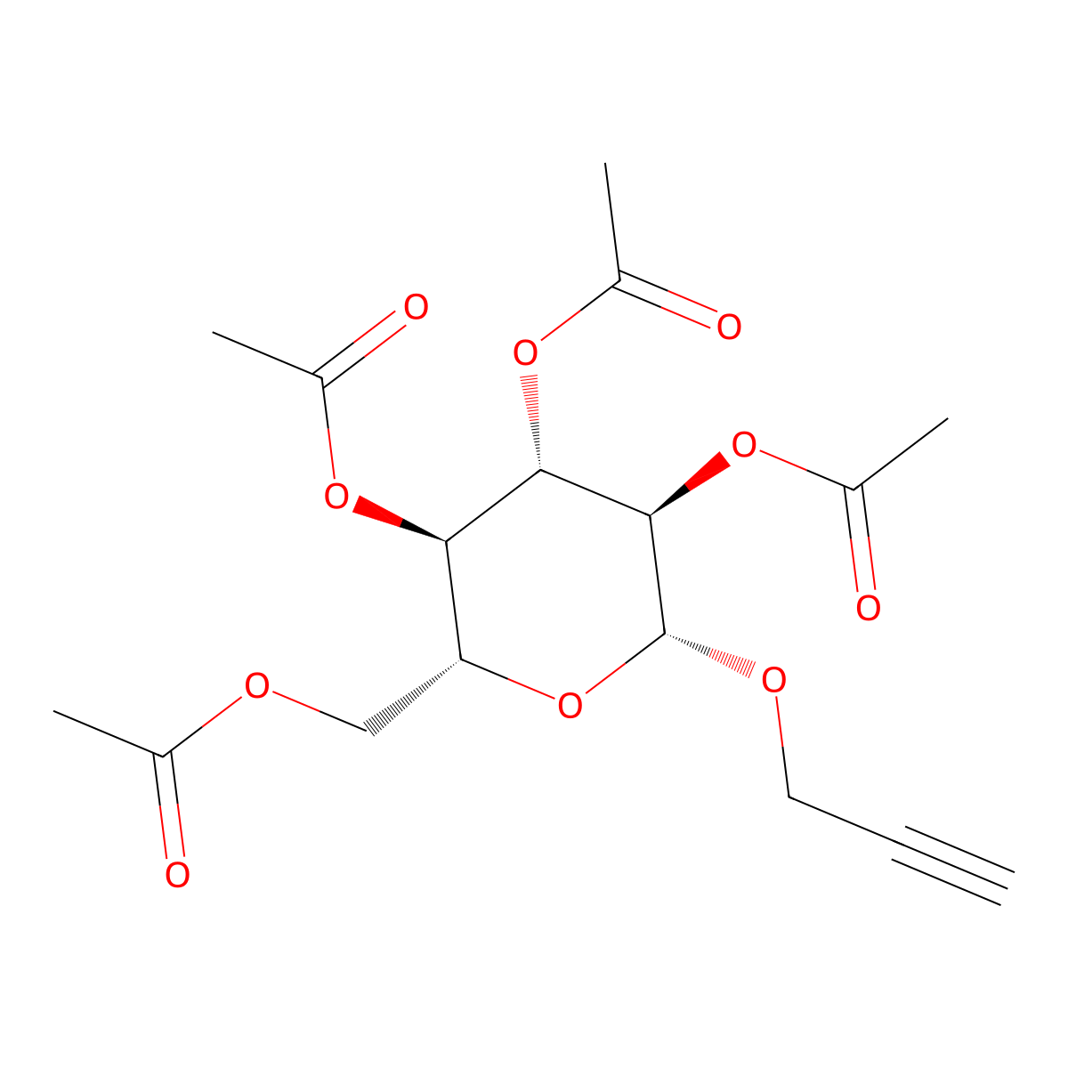 2-Propynyl-tetra-O-acetyl-beta-D-glucopyranoside molecular structure, CAS 34272-02-1