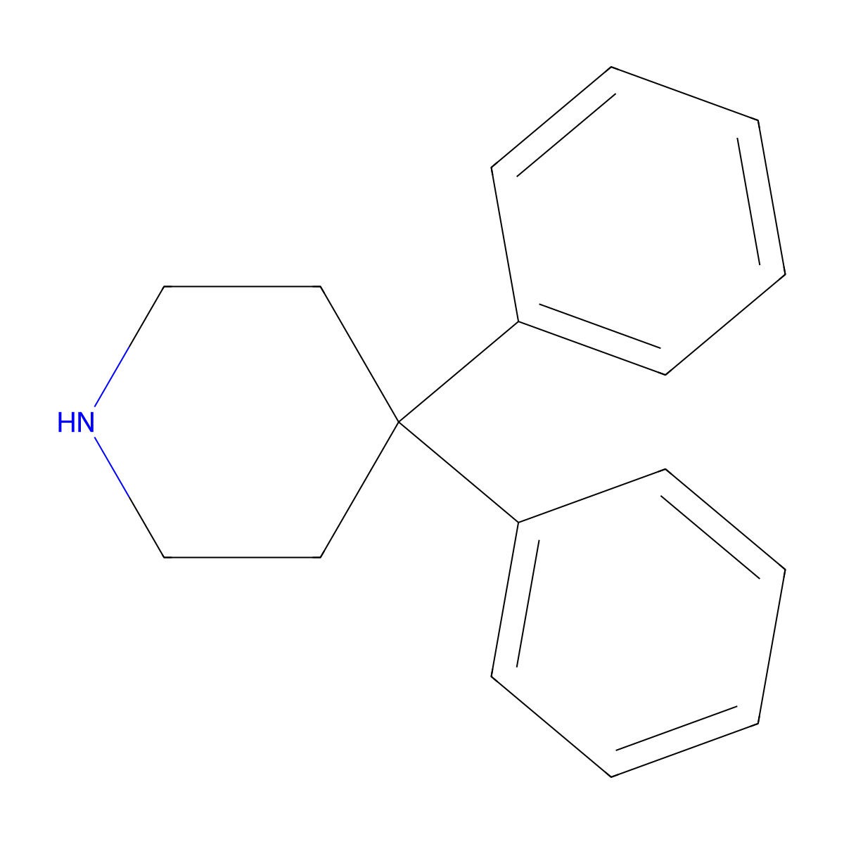 4,4-Diphenylpiperidine molecular structure, CAS 34273-01-3