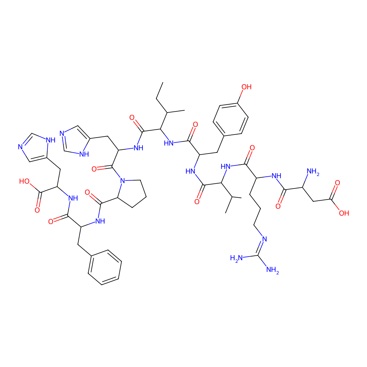 Angiotensin (1-9) molecular structure, CAS 34273-12-6