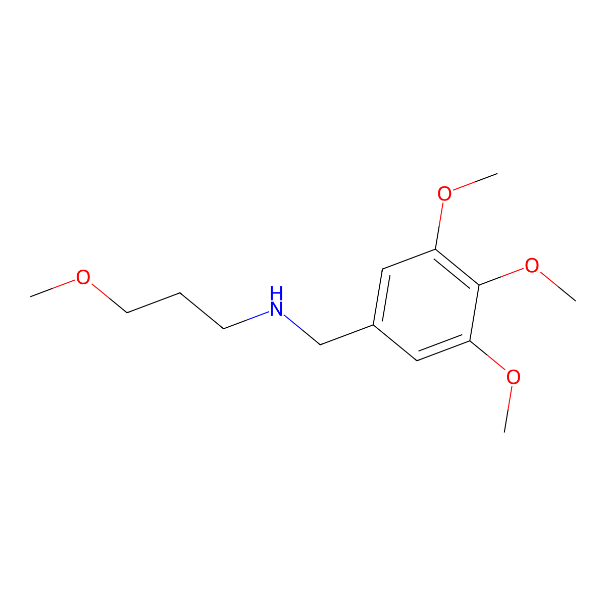 N-(3-Methoxypropyl)-3,4,5-trimethoxybenzylamine molecular structure, CAS 34274-04-9