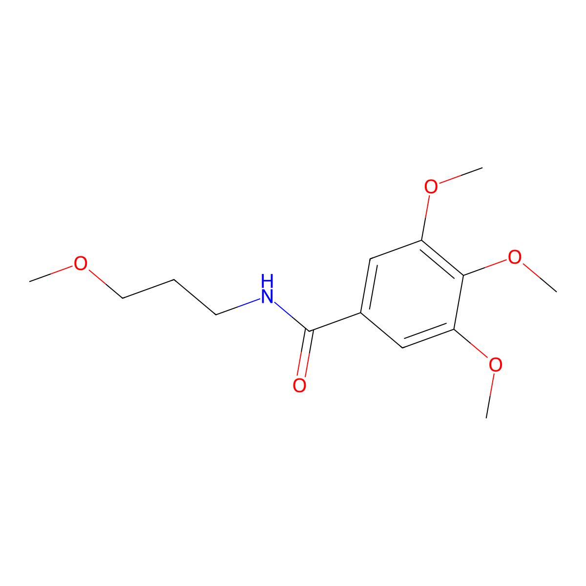 3,4,5-trimethoxy-N-(3-methoxypropyl)benzamide molecular structure, CAS 34274-08-3