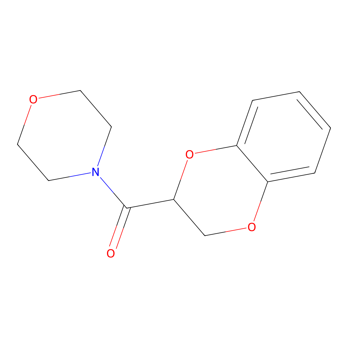 2,3-Dihydro-1,4-benzodioxin-3-yl(morpholin-4-yl)methanone molecular structure, CAS 34274-19-6