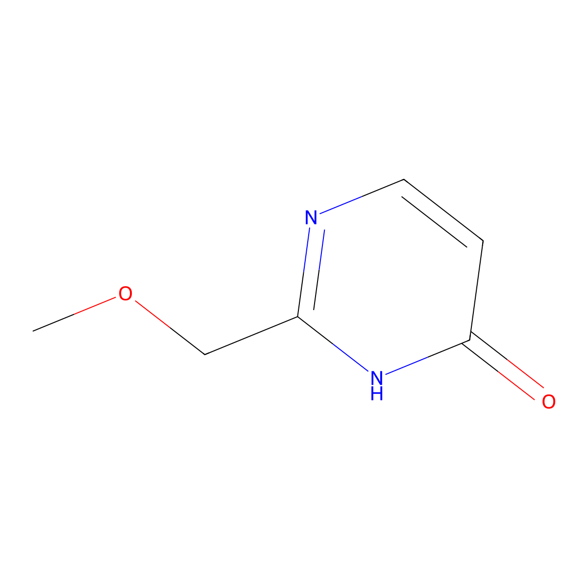 2-(Methoxymethyl)pyrimidin-4(1H)-one molecular structure, CAS 34274-23-2