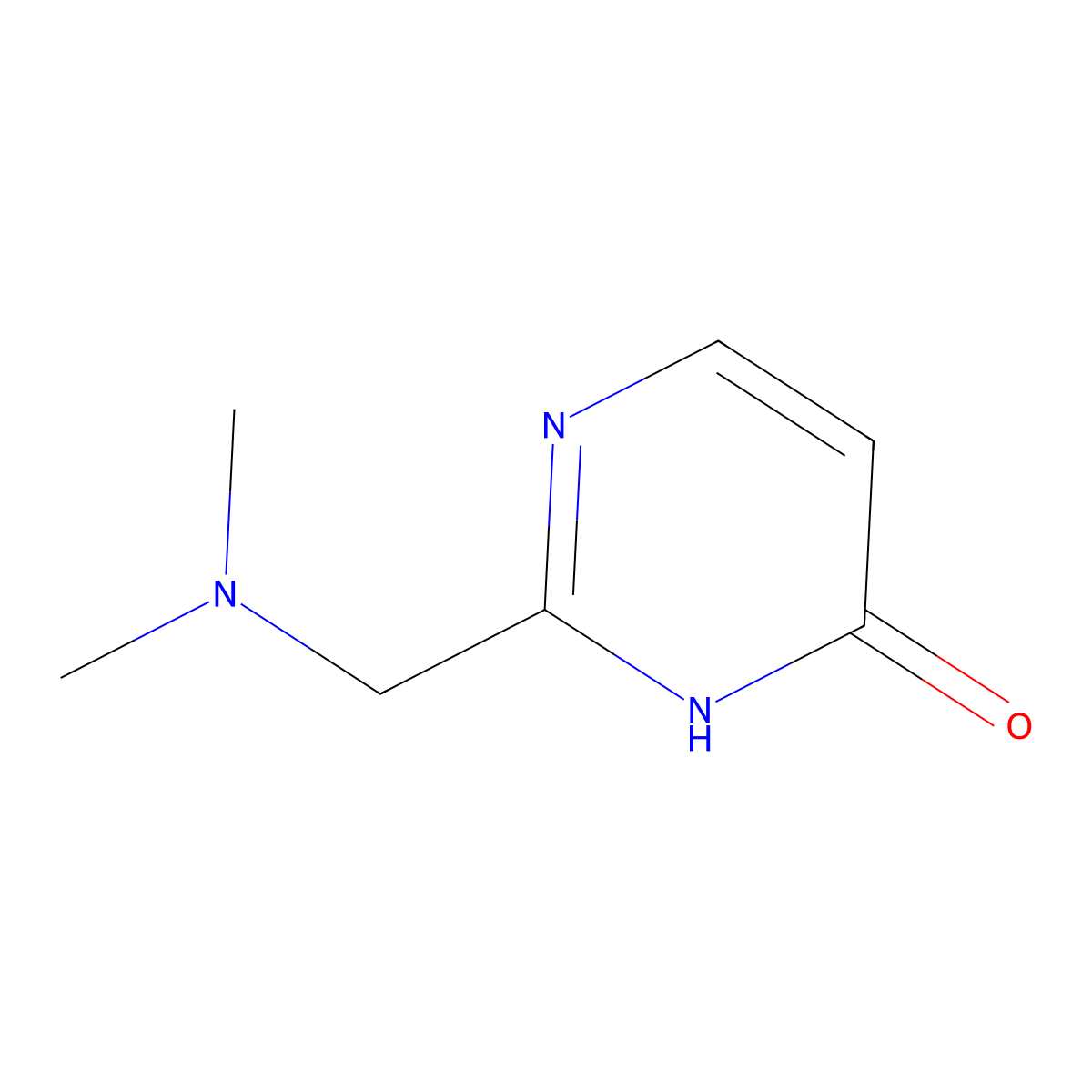 2-((Dimethylamino)methyl)pyrimidin-4(3H)-one molecular structure, CAS 34274-24-3