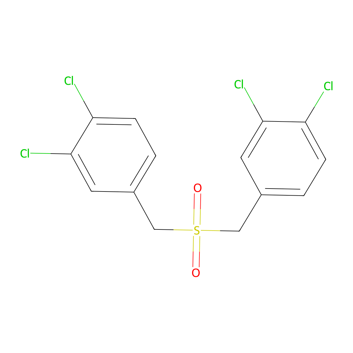 Benzene, 1,1'-[sulfonylbis(methylene)]bis[3,4-dichloro- molecular structure, CAS 34277-84-4